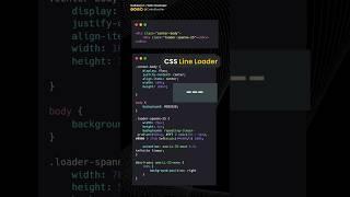 CSS Snippet | Line Loader | #html #css #shorts #codebustler