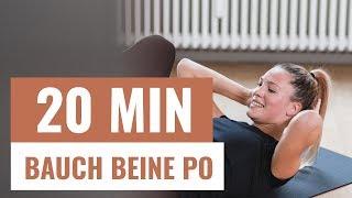 20 MIN HOMEWORKOUT   |  BAUCH BEINE PO  |  ABS, LEGS, GLUTES  - für Männer und Frauen