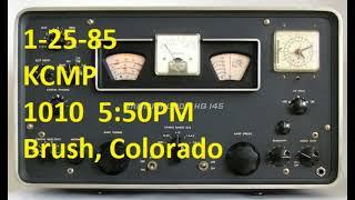 KCMP 1010 Brush Colorado 1-25-85 AM DX long distance reception