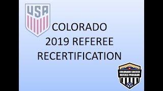 2019 Referee Recertifcation Video Tutorial