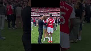 Partey’s wife and kid meet Arteta #arsenal #arsenalfc #football #soccer  #epl #highlights