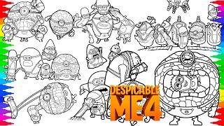 Despicable Me 4 Mega Minions Coloring Page Compilation