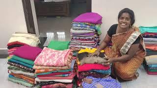 saree collections|வீட்டுக்குள் மலைபோல் குவிந்த புடவை|Sadhna media|home tour saree collections