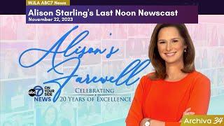 WJLA News at Noon - Alison Starling's Last Noon Newscast | November 22, 2023