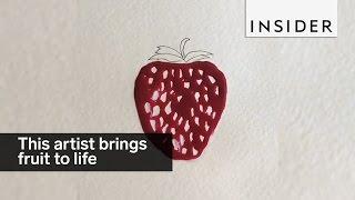 Artist Brings Fruit To Life With Just A Few Drops Of Paint