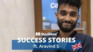 Success Stories - Aravind S | UK | StediNow Pvt Ltd