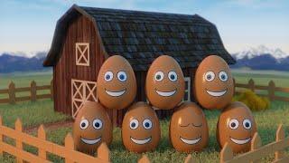 Learning Colors and Numbers Song | Colorful Eggs on the Farm