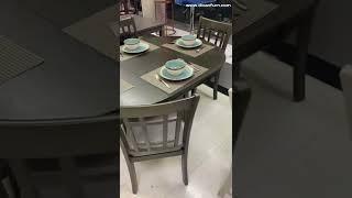 Hartwell Grey Oval Dining Set - Divan Furniture