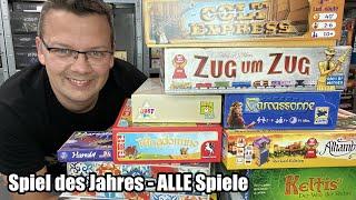 Spiel des Jahres - Kurzvorstellung aller Spiele mit allen wichtigen Infos