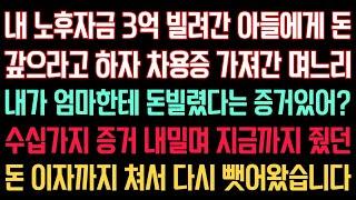 실화사연 - 아들에게 돈 갚으라고 하자 증거 있냐며 웃던 아들.. .수십가지 증거 내밀며 이자까지 싹다 받아냈습니다. | 오디오북 | 노후 | 부모 | 인생이야기 |