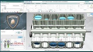 UNIGRAPHICS NX | LAMBORGHINI ENGINE Design in UNIGRAPHICS | V12 Engine | LAMBORGHINI | Ferrari | BMW