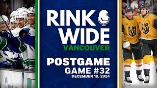 RINK WIDE POST-GAME: Vancouver Canucks at Vegas Golden Knights | Game 32 - Dec. 19, 2024