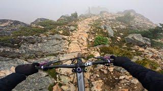 Alone, ripping Top of the World in Whistler