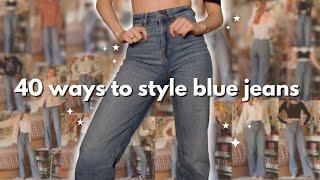 40 ways to style blue jeans 