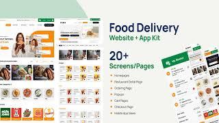 Free Figma Download Food Delivery Website & App Design UI Kit Templates