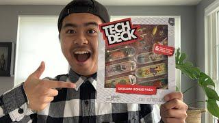 TECH DECK SKATE SHOP BONUS PACK UNBOXING! | TOY MACHINE LINE!