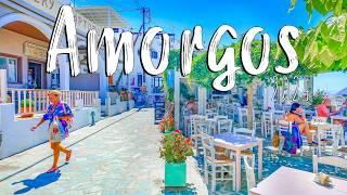 Amorgos Greece, Aegiale, walking tour 4k, vlog, very calm island, Greece 2024