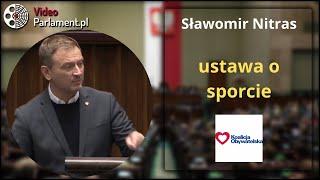 Sławomir Nitras - ustawa o sporcie