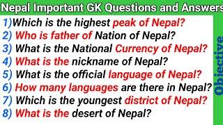 20 Easy General knowledge Questions and Answers about Nepal English | Gk Questions |