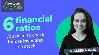 Stock Market for Beginners: Must know Financial Ratios Before Investing in a Stock | CA Aleena Rais