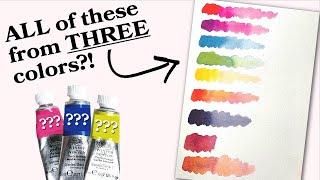 If I had to choose only THREE paints to use for watercolor...