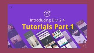 Divi Theme Elegant Themes Tutorial Series Divi 2.4 June 2015 Part 1