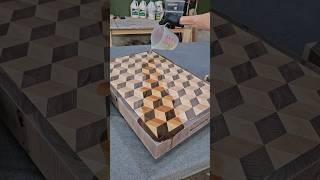 Pair of 3D Cube Butcher Blocks #shorts #short #shortvideo #shortsvideo #woodworking #woodwork #cool