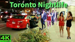 【4K】FRIDAY NIGHT ENERGETIC NIGHTLIFE DOWNTOWN TORONTO STREETS | TORONTO NIGHTLIFE