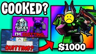 Why Are YouTubers QUITTING Toilet Tower Defense??