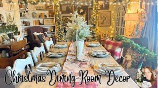 Cozy Christmas Dining Room Decor | French Country Table Decorating Ideas | Decorate With Me 2024