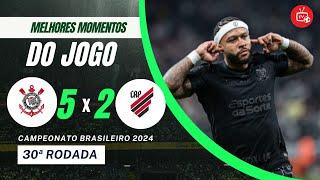 MEMPHIS DEPAY FAZ GOLAÇO DE FALTA E CORINTHIANS GANHA DE GOLEADA | CORINTHIANS 5X2 ATL.PARANAENSE