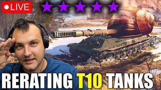 Rerating T10 tanks for Index page (no chat on YT, go to Twitch) | World of Tanks