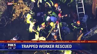 Worker pulled from 6-foot collapsed trench in Rome