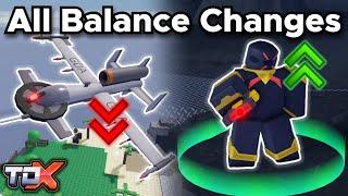 TDX New Tower Balance Changes Summarized (v4.4.0 - Elite Mode Rework)
