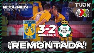 Resumen y goles | Tigres 3-2 Santos | AP2023-J5 | Liga Mx | TUDN