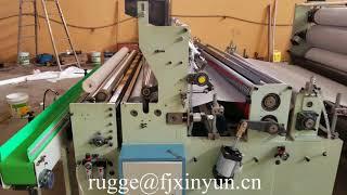 Color gluing lamination toilet paper making machine and log saw cutting machine