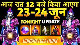 23 JUNE 2025  FREE FIRE NEW EVENT | UPCOMING UPDATE IN FREE FIRE | TONIGHT UPDATE OF FREE FIRE