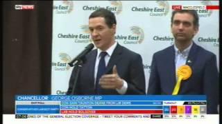 George Osborne constituency speech - Cheshire East, 8th May 2015