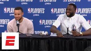 Draymond Green tells Steph Curry to ‘toot his horn’ during press conference after Game 4 | ESPN