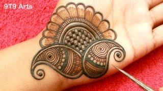 Very beautiful stylish front hand mehandi ka design | easy mehendi design | Simple wedding #mehndi