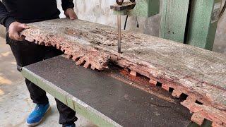 Restores Life To Old Rotten Wood - Building A Difficult, rustic Table From Rotten Old Wood