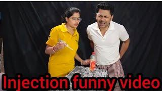 Bottle hand stand fun injection punishment l Sui wala injection funny video l injection wala