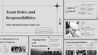 Team Roles and Responsibilities PPT Presentation Template | Free Slides | Free PowerPoint