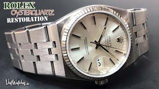 Rolex Datejust Oysterquartz 17014 Restoration - Lapping, Laser Welding - ASMR