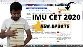 {New Update}  IMU CET 2020