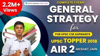 Complete 1 Year UPSC CSE Preparation Strategy by UPSC Topper 2018 AIR 2 Akshat Jain