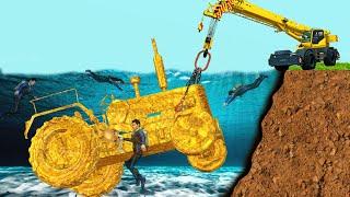 पानी के नीचे सुनहरा ट्रैक्टर मरम्मत Underwater Golden Tractor Restoration Hindi Kahaniya ComedyVideo