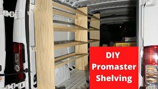 How To Build Shelves Ram Promaster Cargo Van