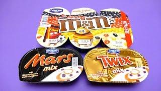 M&M's Danone Vanilla Joghurt, Danone Mars & Twix Mix Desserts