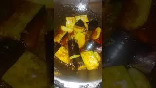 rui mach diye alu begun,#bengalifishrecipe #shortsviral #recipe